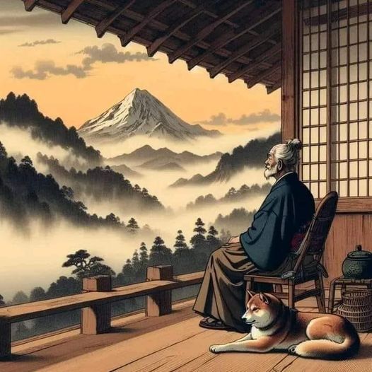 el samurái y su perro